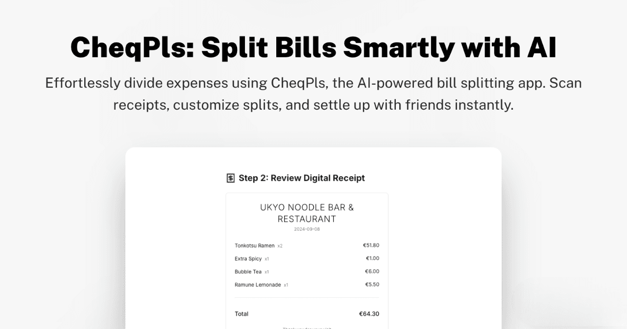 CheqPls App Screenshot